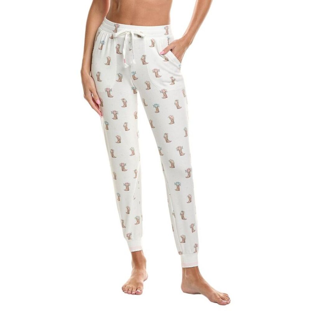 Pj Salvage Womens Band Western Bloom Pant, Ivory